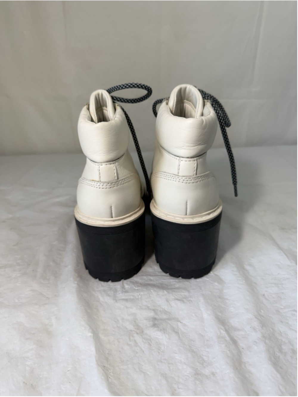 Marc‎ Fisher LTD Waldo Lug sole Combat Boot size 7 M white leather - Picture 5 of 13